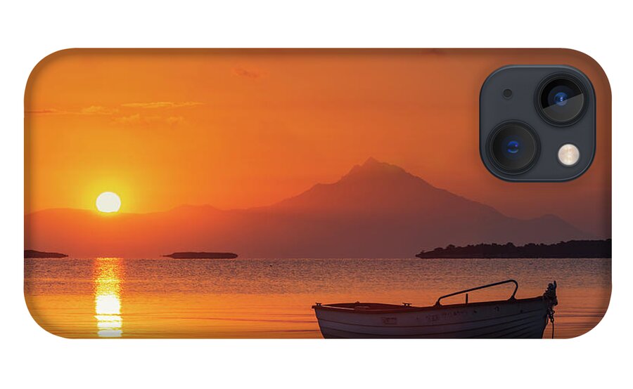 Aegean Sea iPhone 13 Case featuring the photograph Chalkidiki Sunrise by Evgeni Dinev