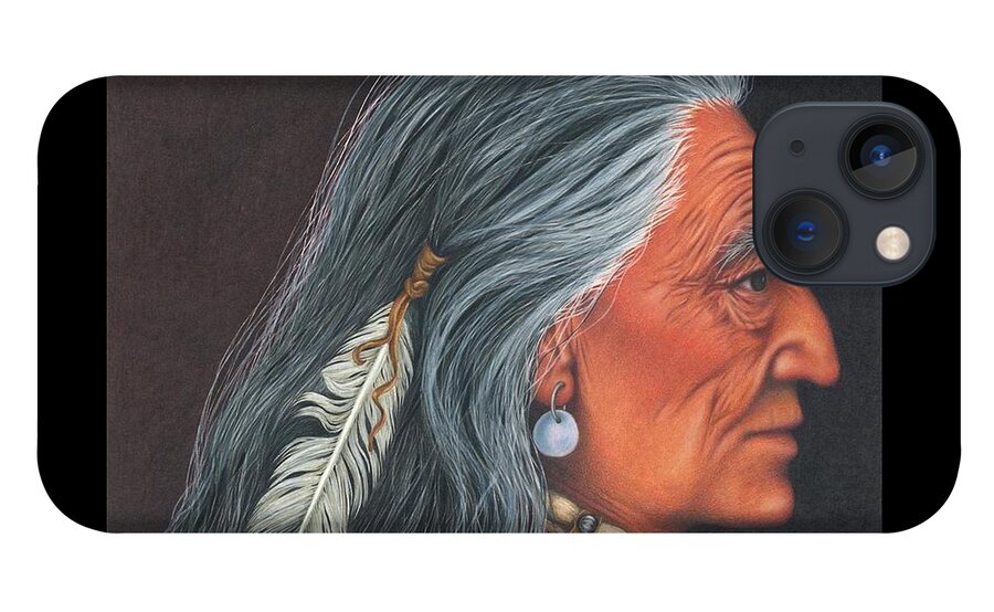  iPhone 13 Case featuring the painting Cherokee Willie by Valerie Evans