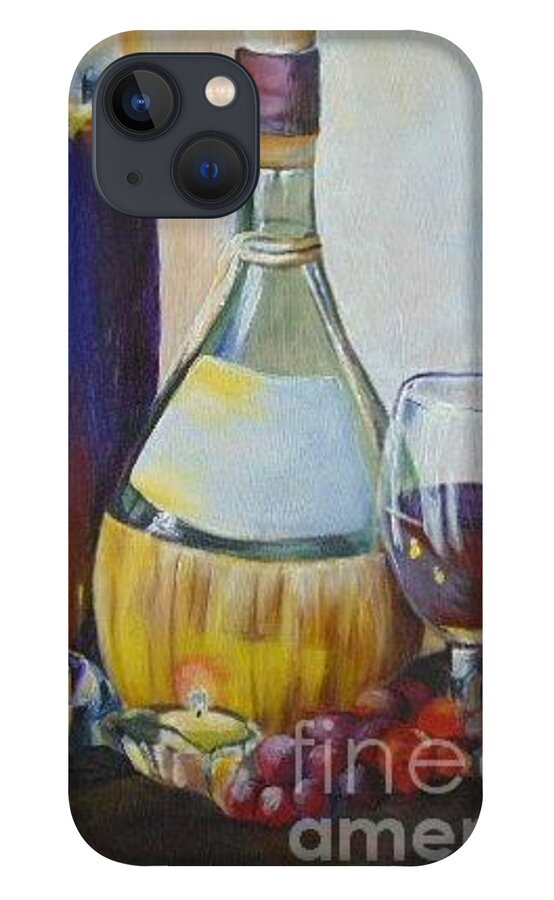 Wine iPhone 13 Case featuring the painting Chianti by Saundra Johnson
