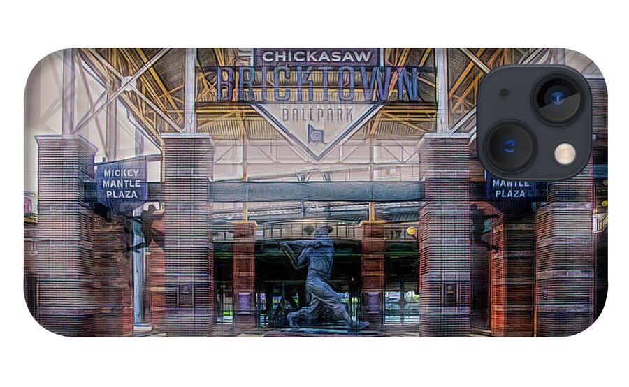 Dodgers iPhone 13 Case featuring the photograph Chickasaw Ballpark - Bricktown - O K C by Debra Martz