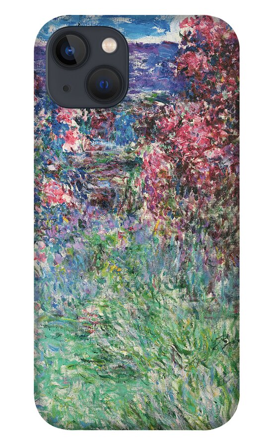 Canvas iPhone 13 Case featuring the painting Claude Monet -Paris, 1840-Giverny, 1926-. The House among the Roses -1925-. Oil on canvas. 92.3 x... by Claude Monet -1840-1926-