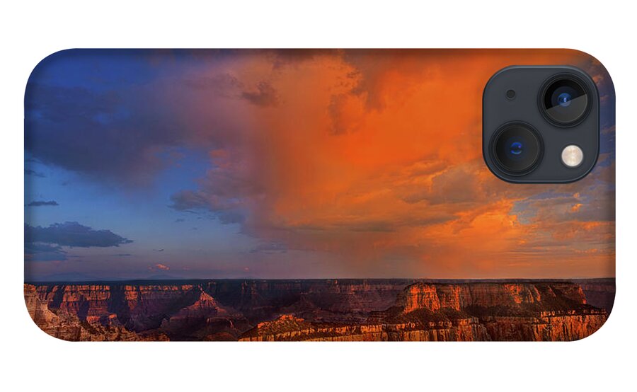 Grand Canyon iPhone 13 Case featuring the photograph Clearing Storm Cape Royal North Rim Grand Canyon NP Arizona by Dave Welling