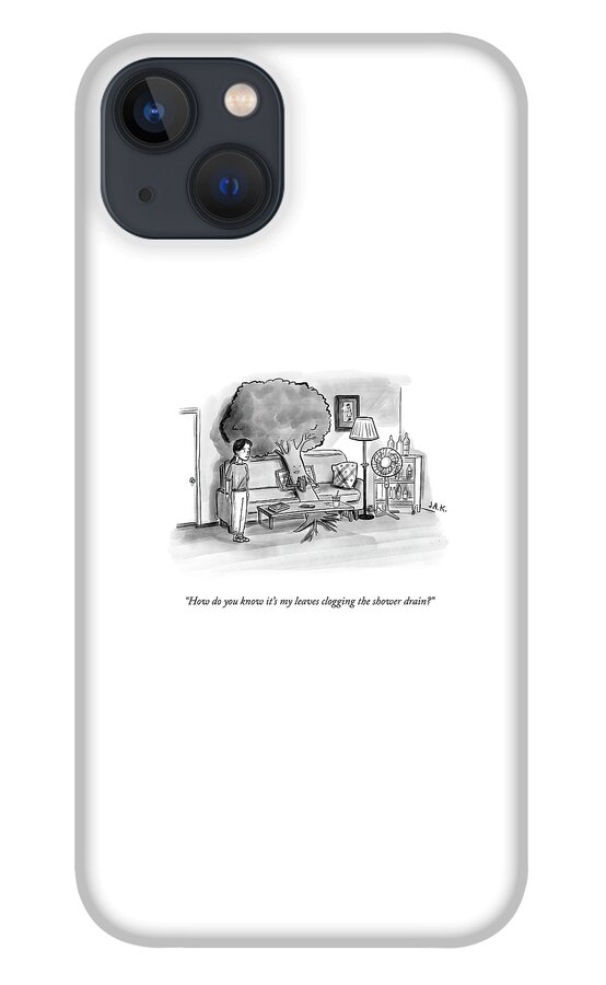 Clogging The Shower Drain iPhone 13 Case