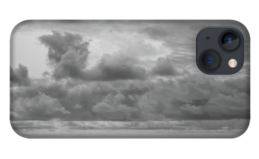 Beach iPhone 13 Case featuring the photograph Cloudy Morning Rough Waves by Steve Stanger