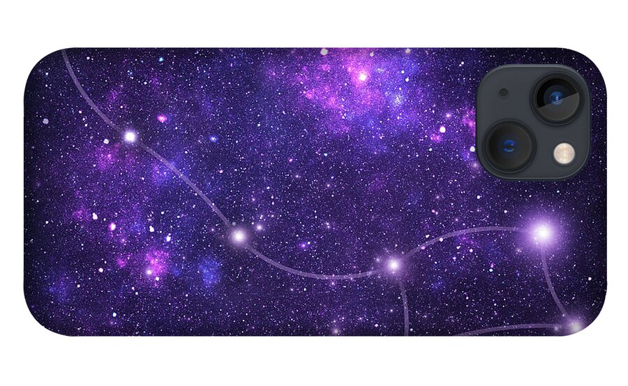 Dust iPhone 13 Case featuring the photograph Constellations. Ursa Minor Umi by Sololos