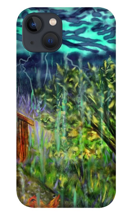 Country iPhone 13 Case featuring the digital art Country Storm by Angela Weddle