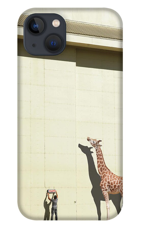 Shadow iPhone 13 Case featuring the photograph Curious Giraffe by Richard Newstead