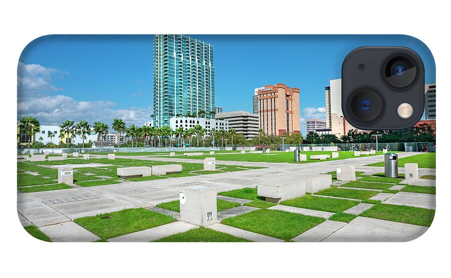 Estock iPhone 13 Case featuring the digital art Curtis Hixon Park In Tampa by Lumiere