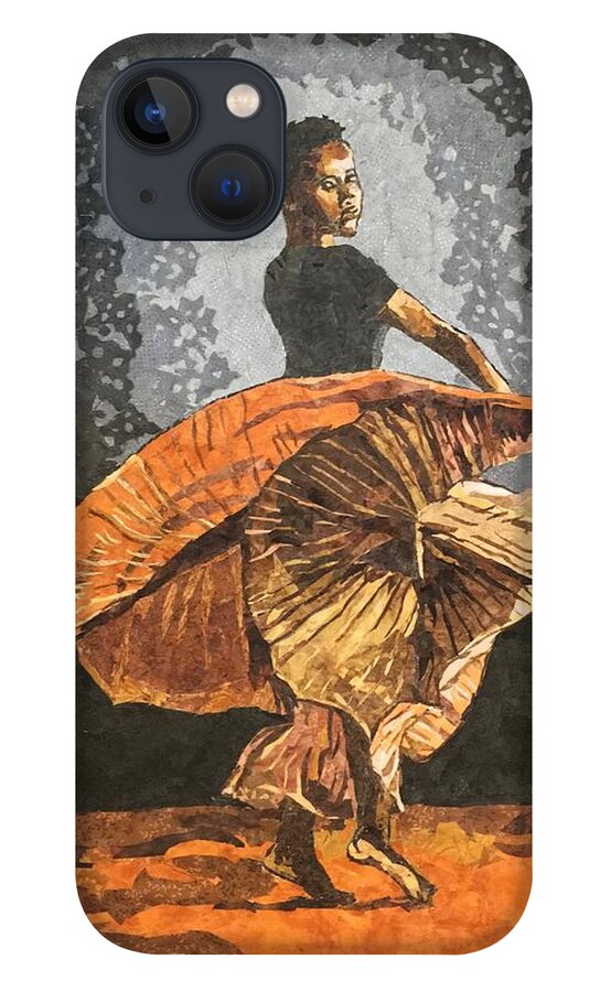 Dancer iPhone 13 Case featuring the painting Dancer by Mihira Karra