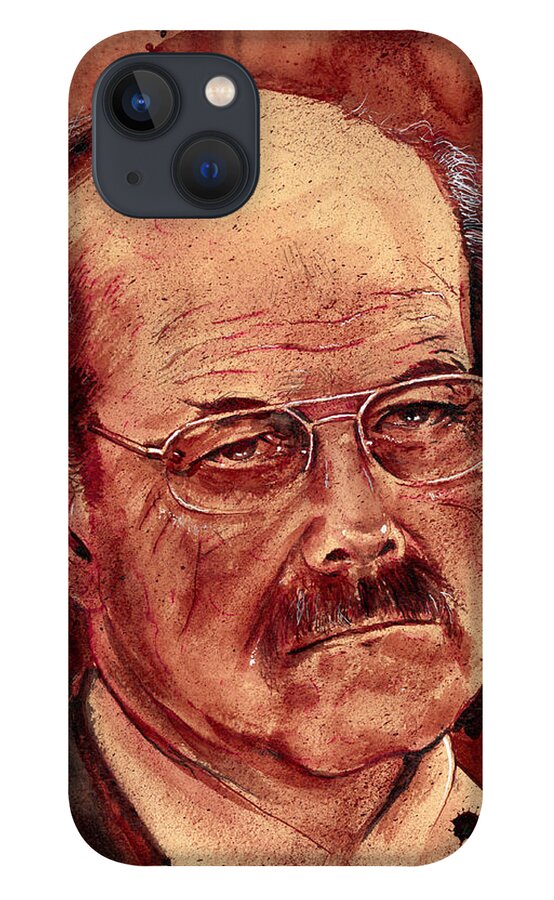 Ryan Almighty iPhone 13 Case featuring the painting DENNIS RADER BTK port dry blood by Ryan Almighty