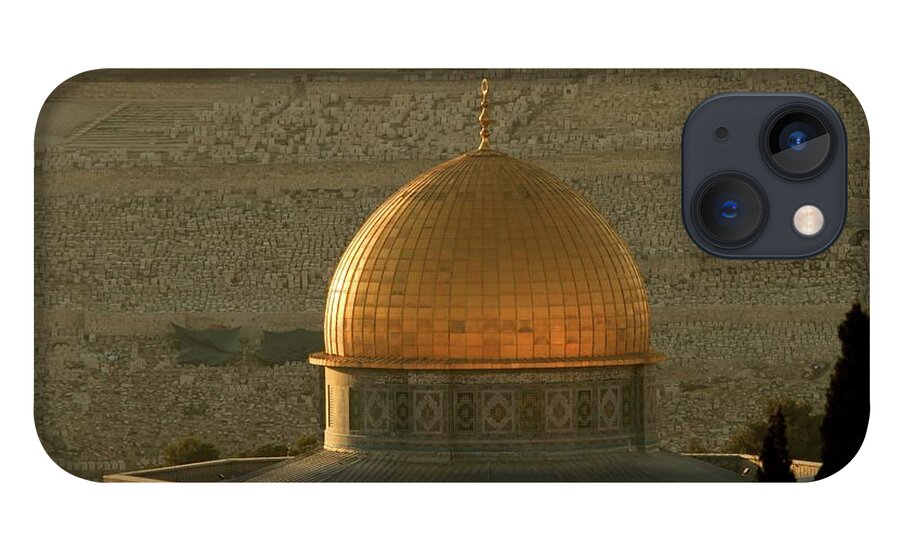 Dome Of The Rock iPhone 13 Case featuring the photograph Dome Of The Rock Mosque In Jerusalem by Picturejohn