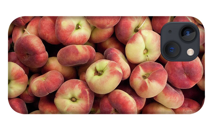 Retail iPhone 13 Case featuring the photograph Donut Peaches At A Farmers Market by Bill Boch