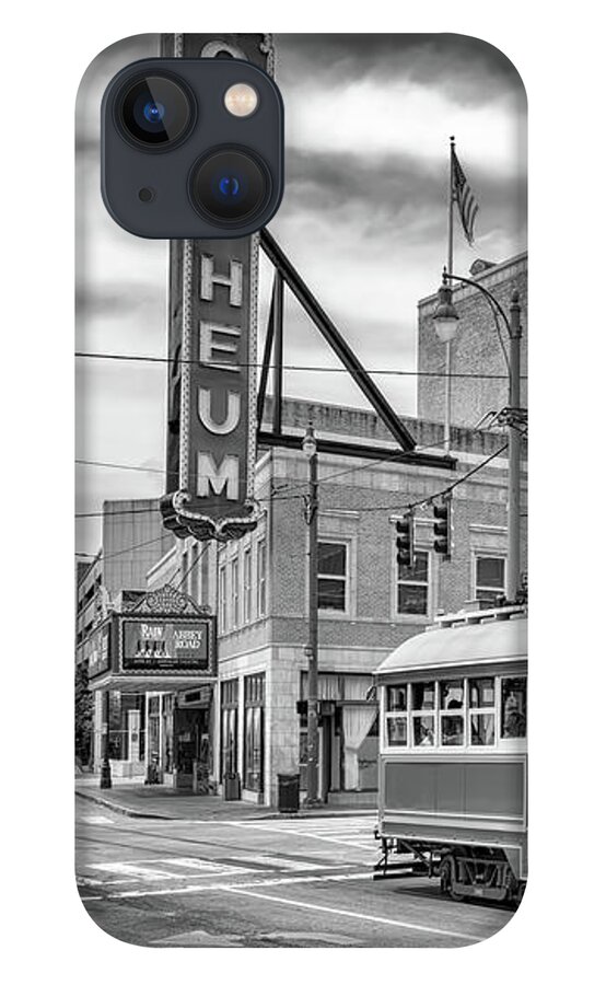 Memphis iPhone 13 Case featuring the photograph Downtown Memphis - Black and White by Susan Rissi Tregoning