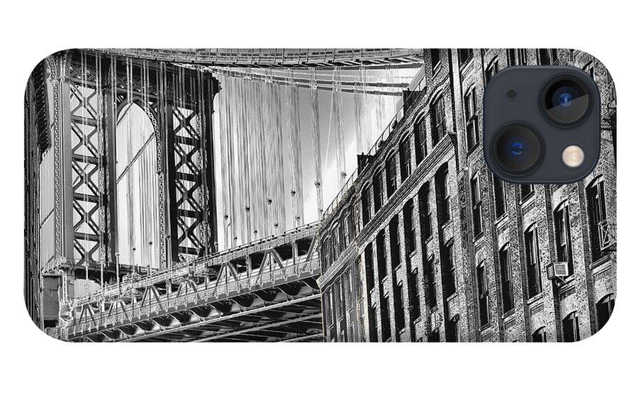 Manhattan Bridge iPhone 13 Case featuring the photograph DUMBO No.3 - A Brooklyn Impression by Steve Ember