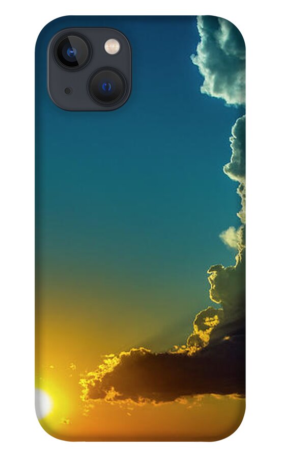 Nebraskasc iPhone 13 Case featuring the photograph Dying Nebraska Thunderstorms at Sunset 068 by NebraskaSC