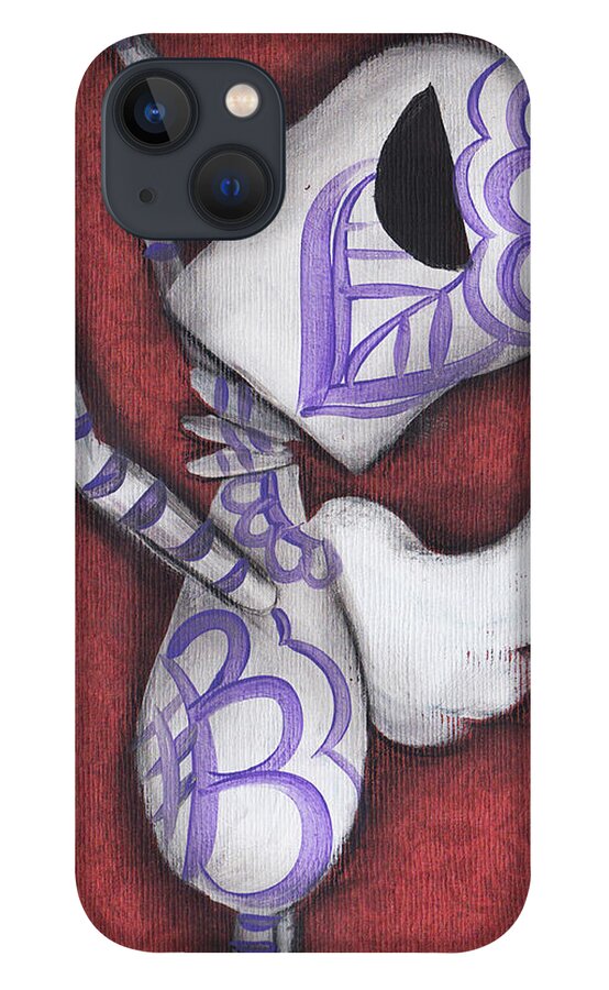 Day Of The Dead iPhone 13 Case featuring the painting Embracing by Abril Andrade