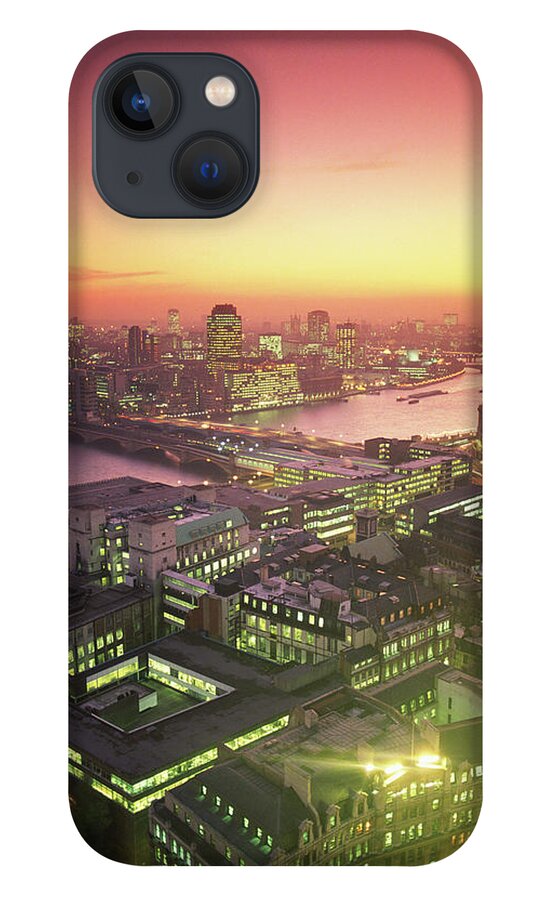 Blackfriars Bridge iPhone 13 Case featuring the photograph England, London, Cityscape Illuminated by Peter Adams