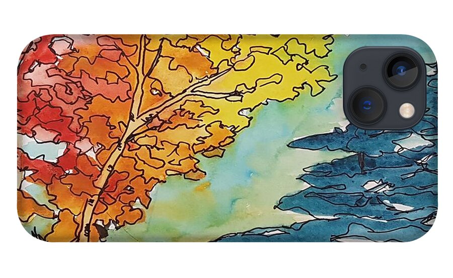 Fall iPhone 13 Case featuring the painting Fall Colors by Petra Burgmann