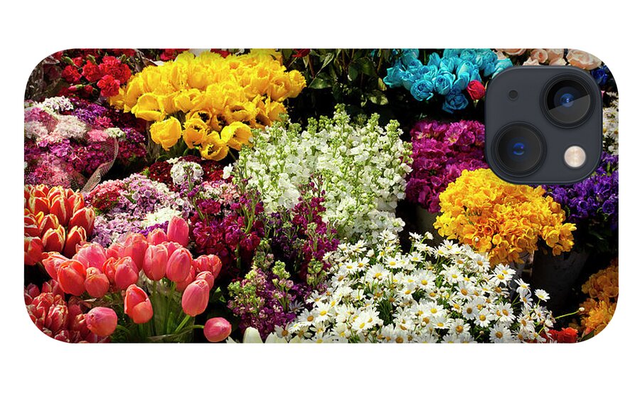 Flower Market iPhone 13 Case featuring the photograph Farmers Market Fresh Bouquets Of by Ferhatmatt