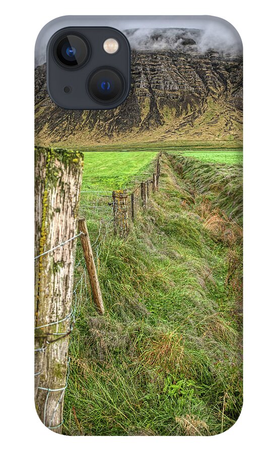 Iceland iPhone 13 Case featuring the photograph Fence of Iceland by David Letts