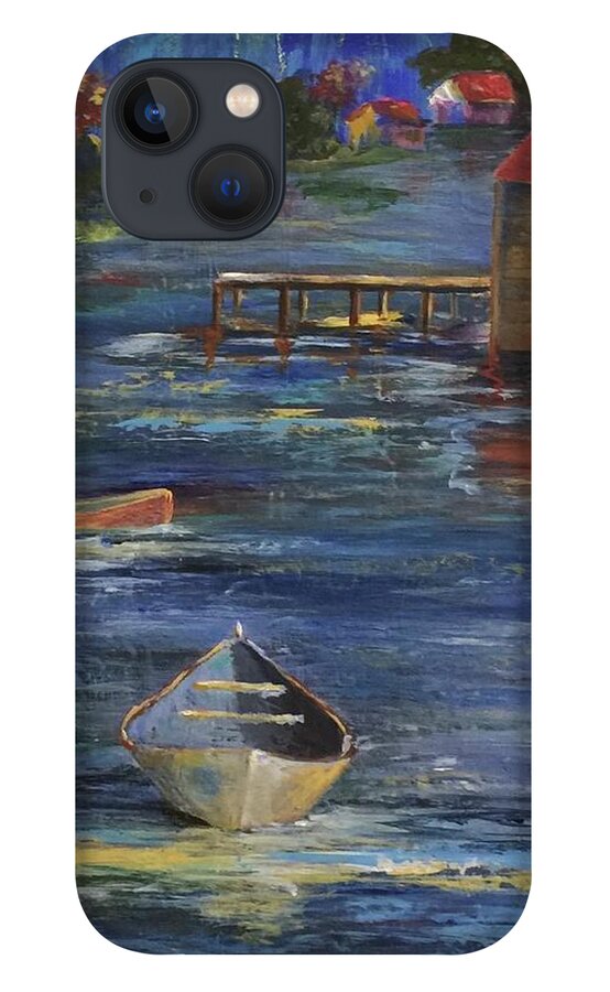 Fishermen's Retreat. Fish iPhone 13 Case featuring the painting Fisherman's Retreat by Jane Ricker