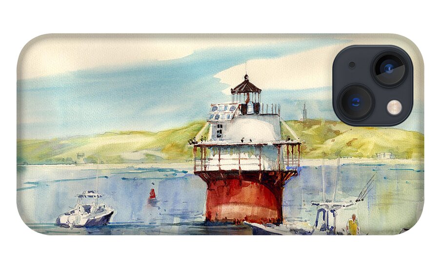 Visco iPhone 13 Case featuring the painting Fishing Bug Light by P Anthony Visco