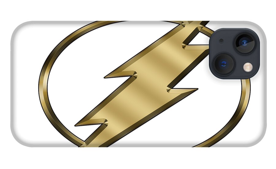 Flash Logo iPhone 13 Case featuring the digital art Flash Logo by Chuck Staley