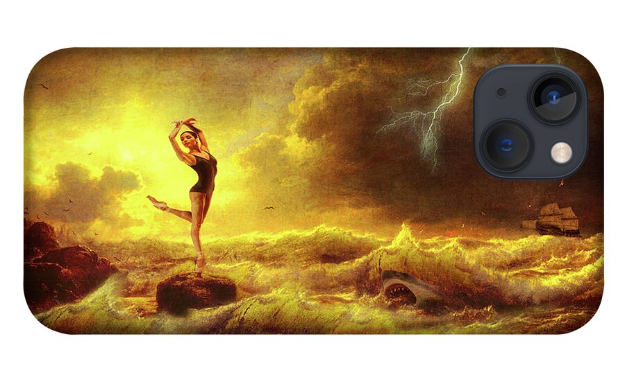 Dancer iPhone 13 Case featuring the digital art Flirting With Disaster by Mark Allen