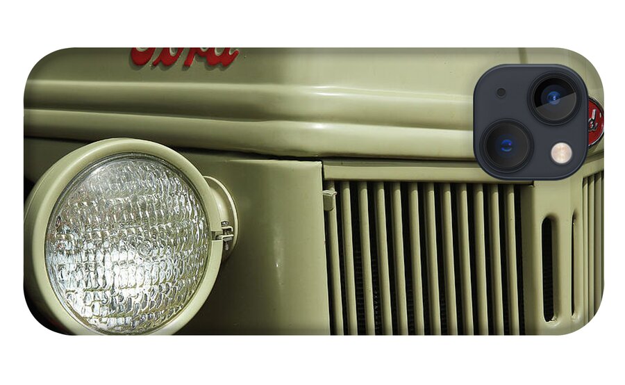 Ford iPhone 13 Case featuring the photograph Ford Tractor Headlight by Mike Eingle