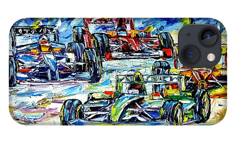 Formula One iPhone 13 Case featuring the painting Formula 1 by Mirek Kuzniar