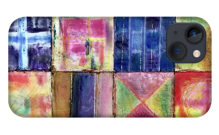 Encaustic iPhone 13 Case featuring the painting Fragmented by Christine Chin-Fook