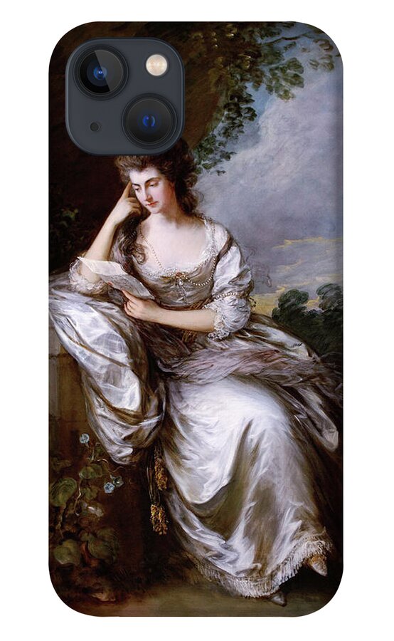 Frances Browne iPhone 13 Case featuring the painting Frances Browne by Thomas Gainsborough by Rolando Burbon