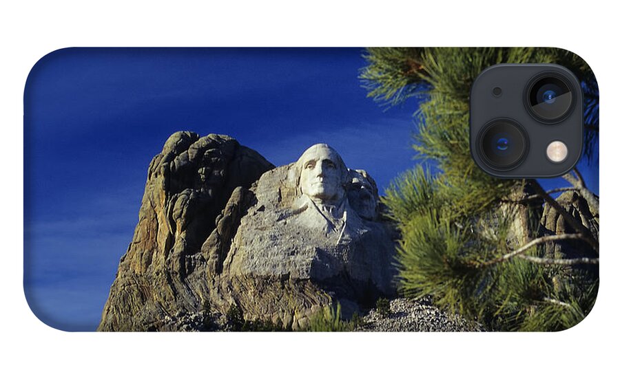 Mount Rushmore. George Washington iPhone 13 Case featuring the photograph George No.2 - A Mount Rushmore Impression by Steve Ember