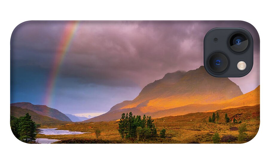 Britain iPhone 13 Case featuring the photograph Glen Torridon rainbow by David Ross