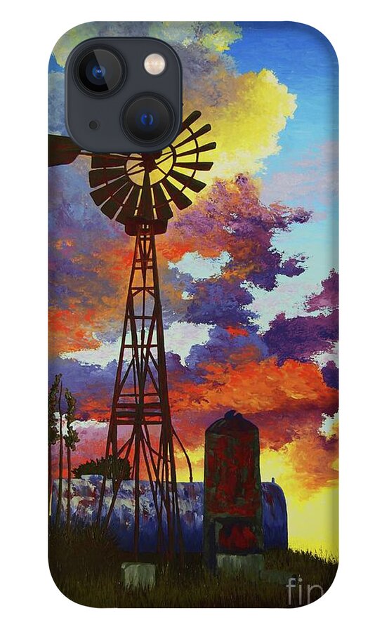 Landscape iPhone 13 Case featuring the painting God's Gifts by Cheryl Fecht