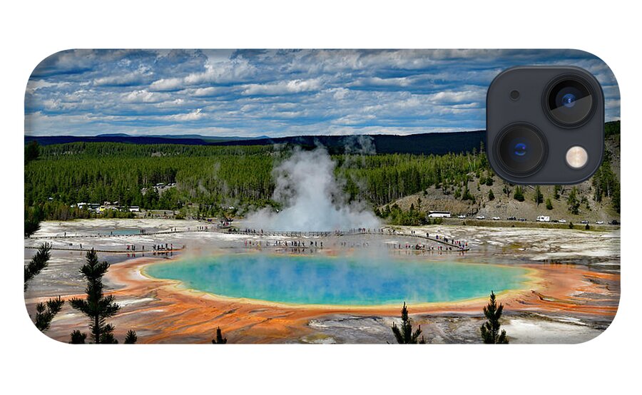 Grand Prismatic Spring iPhone 13 Case featuring the photograph Grand Prismatic Spring by Amazing Action Photo Video
