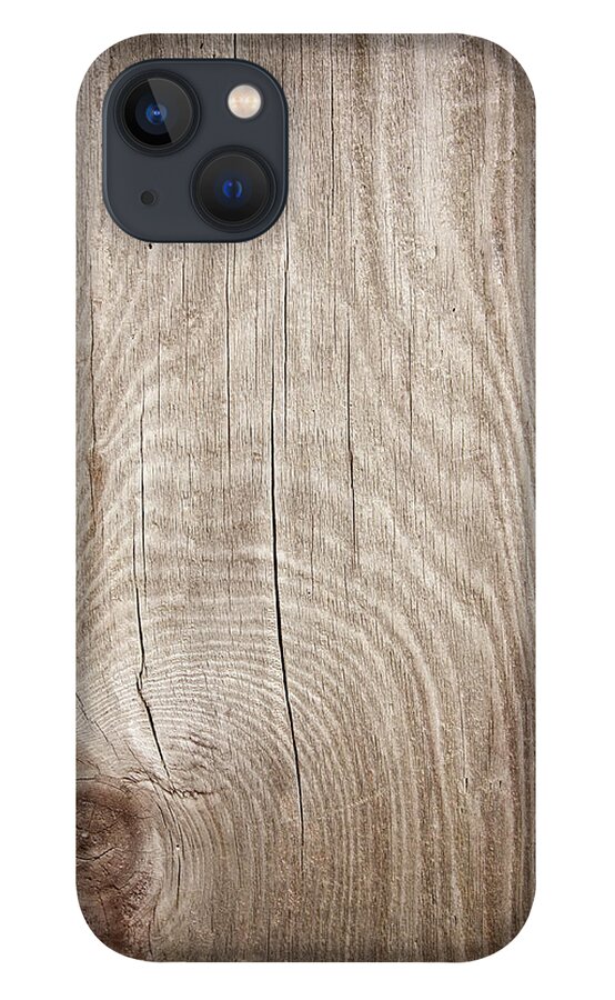 Material iPhone 13 Case featuring the photograph Grunge Wood Textured Background With by Hudiemm