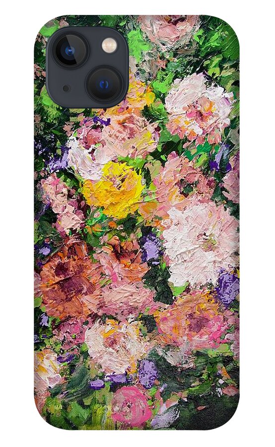 Flower iPhone 13 Case featuring the painting Heavenly Garden by Allan P Friedlander