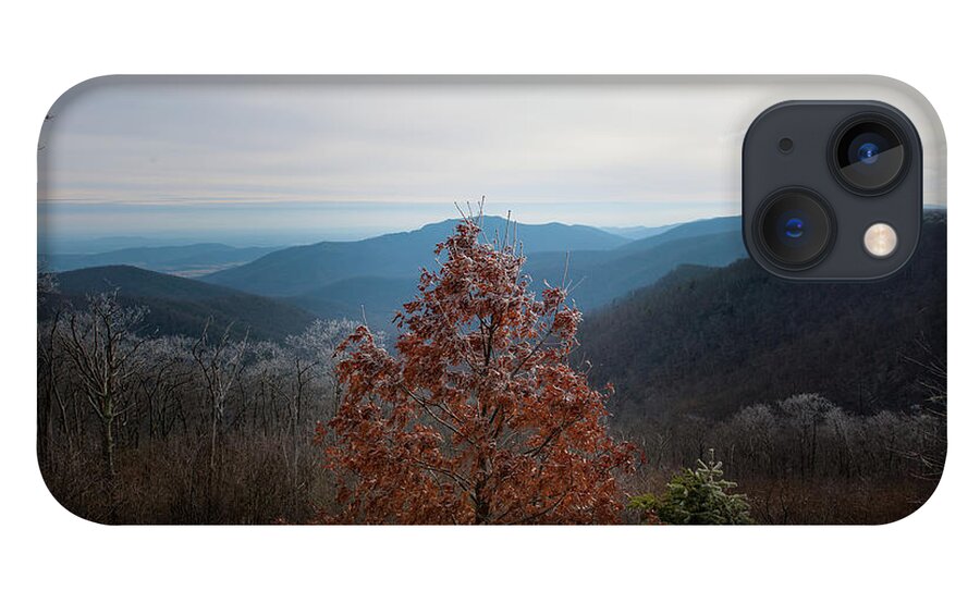 Blue Ridge iPhone 13 Case featuring the photograph Hoarfrost on Fall Leaves by Mark Duehmig