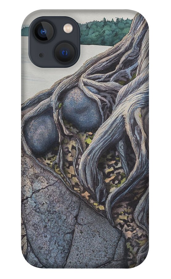 Watercolour iPhone 13 Case featuring the painting Holding On by Karen Richardson