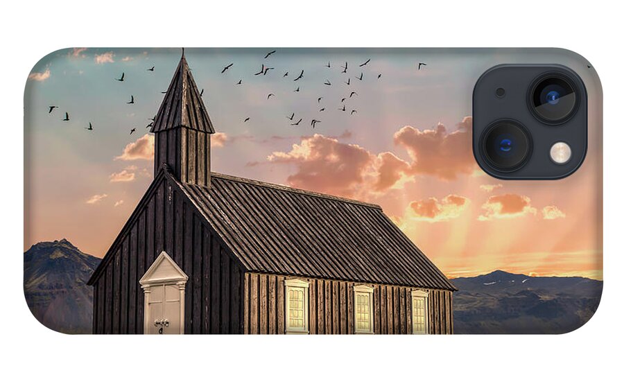 Iceland iPhone 13 Case featuring the photograph Iceland Chapel by David Letts