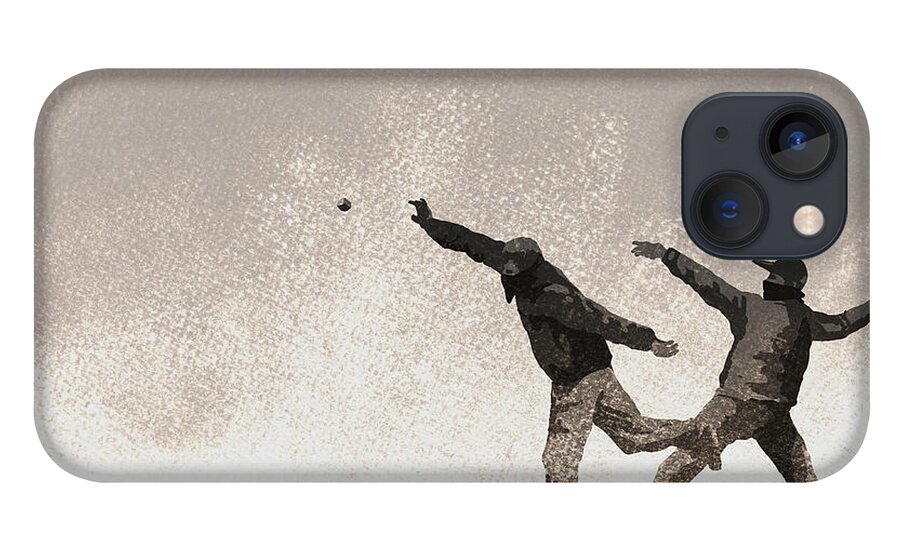 People iPhone 13 Case featuring the digital art Illustration Of Terrorists Throwing Bomb by Malte Mueller