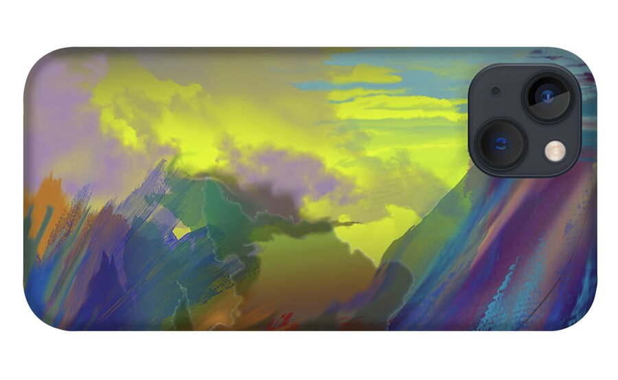 Landscape iPhone 13 Case featuring the digital art In the Beginning by Jacqueline Shuler
