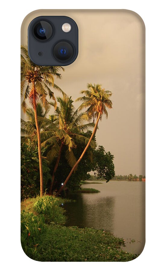 Scenics iPhone 13 Case featuring the photograph India Backwaters River Bank by Lily Currie
