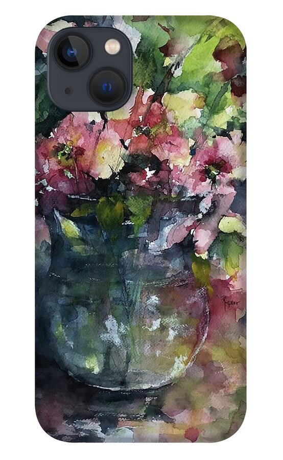 Florals iPhone 13 Case featuring the painting Innocent Elegance by Robin Miller-Bookhout