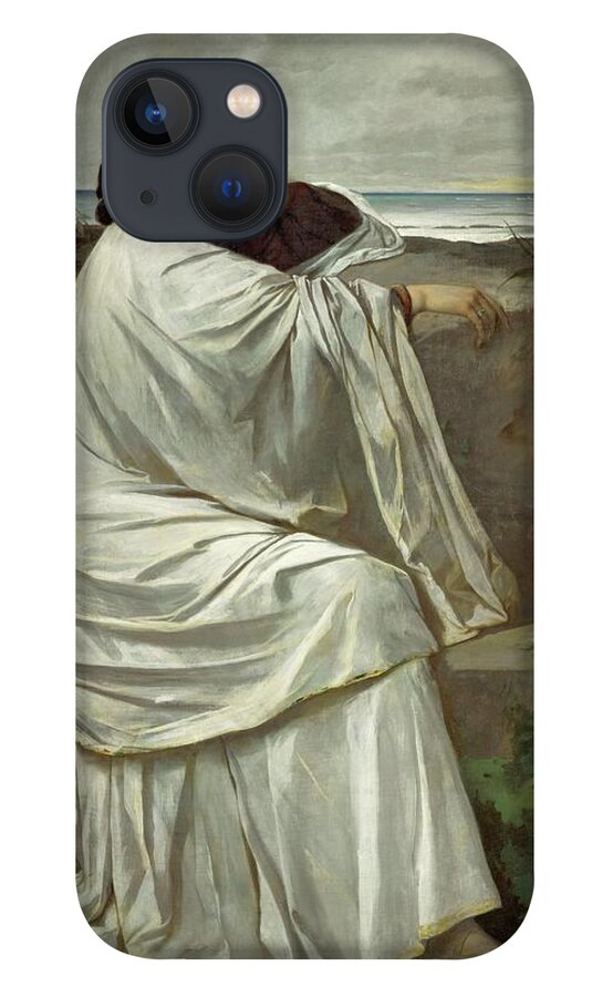 Anselm Feuerbach iPhone 13 Case featuring the painting Iphigenia, Feuerbach's favourite Roman model andquot, Nanaandquot,. Oil on canvas -1871-. by Anselm Feuerbach