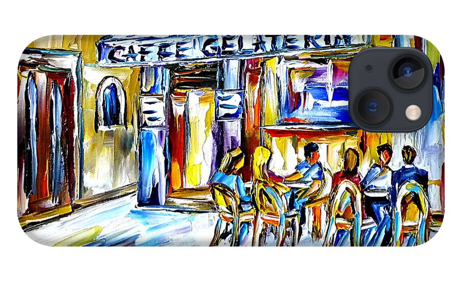 Cafe In Venice iPhone 13 Case featuring the painting Italian Flair by Mirek Kuzniar