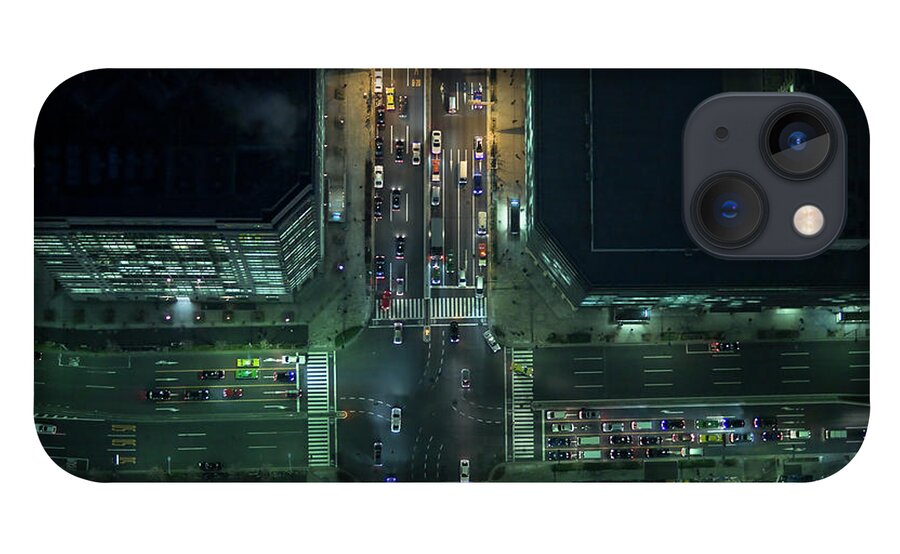Two Lane Highway iPhone 13 Case featuring the photograph Japan, Tokyo, Aerial View Of Traffic by Michael H