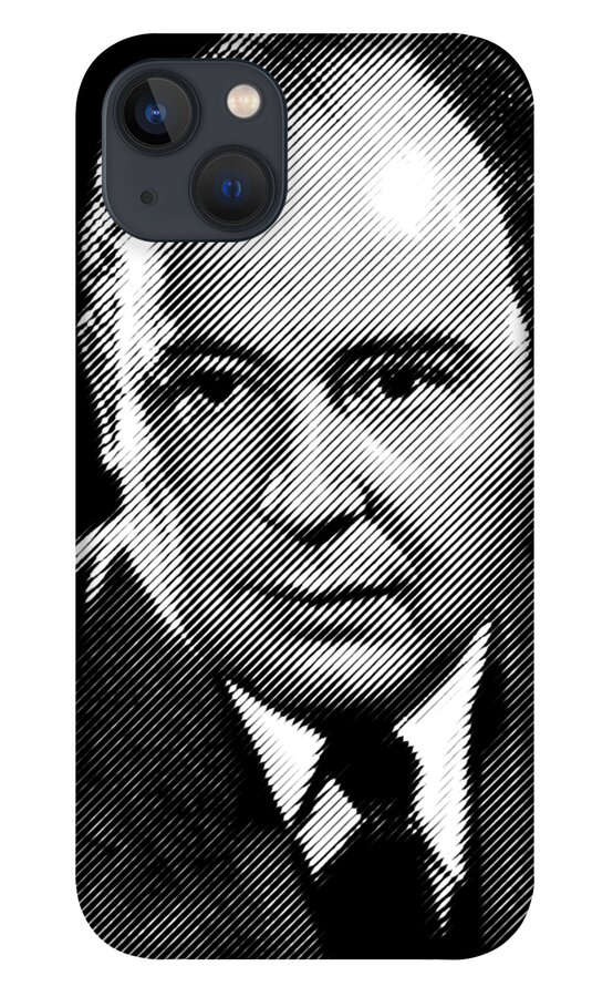 Famous iPhone 13 Case featuring the digital art John von Neumann by Cu Biz