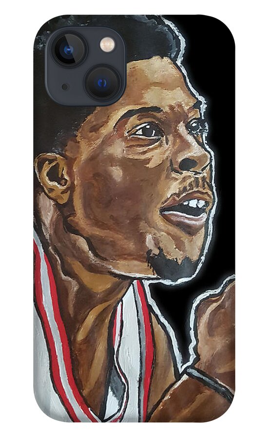 Kyle Lowry iPhone 13 Case featuring the painting Kyle Lowry by Rachel Natalie Rawlins